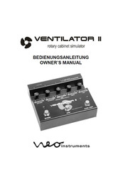 Neo Instruments Ventilator II Mode D'emploi