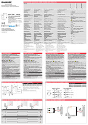 Balluff BOS 23K LH10 Serie Instructions De Service