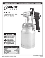 Sunex Tools SX76 Instructions D'utilisation