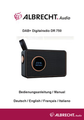 Albrecht Audio DR 750 Mode D'emploi