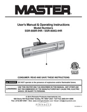 Master SSR-808G-IHR Manuel De L'utilisateur Et Instructions D'utilisation