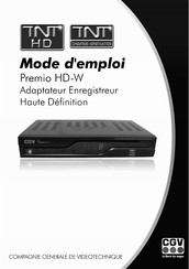 CGV Premio HD-W Mode D'emploi