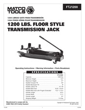 Matco Tools FTJ1200 Instructions De Fonctionnement