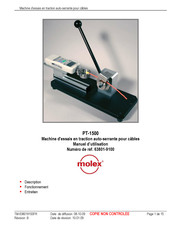 molex PT-1500 Manuel D'utilisation