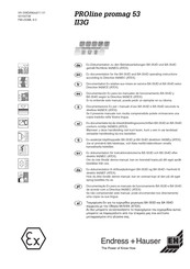 Endress+Hauser PROline promag 53 Mode D'emploi
