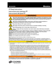 Cooper Lighting Solutions Metalux FP Instructions