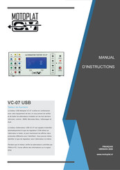 Motoplat VC-07 USB Manuel D'instructions