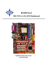 MSI RX480 Neo2 Mode D'emploi