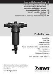 BWT Protector mini Notice De Montage Et D'utilisation