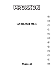 Proxxon MGS Notice D'utilisation