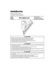 Metabo HPT NT 65MA4 Manuel D'instructions Et De Sécurité