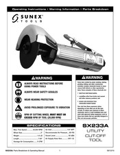 Sunex Tools SX233A Instructions De Fonctionnement