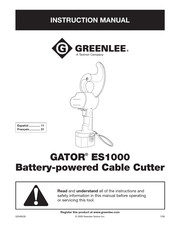 Textron GREENLEE GATOR ES1000 Manuel D'instructions