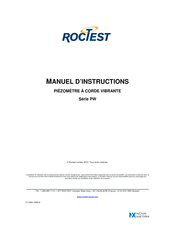 Roctest PW Serie Manuel D'instructions