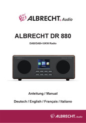 Albrecht Audio DR 880 Guide D'utilisation