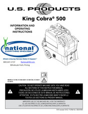 U.S. Products KING COBRA 500 Serie Mode D'emploi