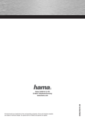 Hama 00062760 Guide D'installation Et D'utilisation