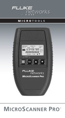 Fluke Networks MICROSCANNER PRO Mode D'emploi