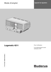 Buderus Logamatic 4211 Mode D'emploi