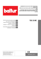 Baltur TBG 35 ME Manuel D'instructions Pour L'installation, L'utilisation Et L'entretien