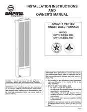 Empire Heating Systems GWT-35-2 Instructions D'installation Et Manuel Du Propriétaire