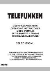Telefunken 28LED189SNL Mode D'emploi