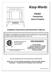 Kozy-World ES4501 Manuel D'installation Et D'utilisation