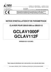 AEM securite GCLAV112F Notice D'installation