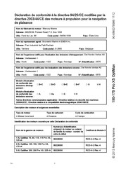 Mercury Marine 150 Pro XS OptiMax Mode D'emploi