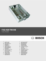 Bosch FAS-420-TM-HB Instructions De Montage