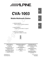 Alpine CVA-1003 Mode D'emploi