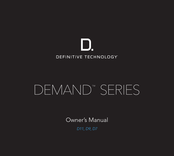 Definitive Technology DEMAND D7 Manuel Du Propriétaire