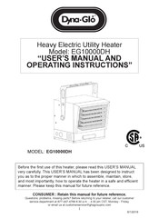 Dyna-Glo EG10000DH Manuel De L'utilisateur Et Instructions D'utilisation