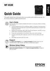 Epson WF-6530 Guide Rapide