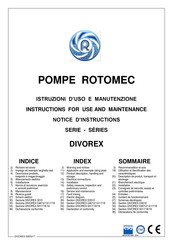 POMPE ROTOMEC DIVOREX D5018 Notice D'instructions