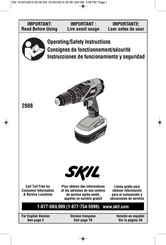 Skil 2888-03 Consignes De Fonctionnement/Sécurité