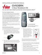 Valor GV60BRK Guide D'installation Et D'operation