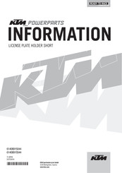 KTM PowerParts 61408915544 Instructions De Montage