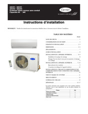 Carrier 40GVC Instructions D'installation