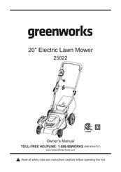 Greenworks 25022 Guide D'utilisation
