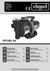 Scheppach GP1300 Jet Traduction Des Instructions D'origine