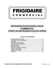 Frigidaire FCGM201RFW0 Manuel D'installation
