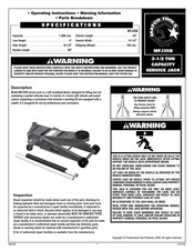 Matco Tools MFJ35B Instructions De Fonctionnement