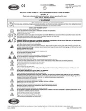 SIOUX SSR4P26 Manuel D'instructions/Liste De Pièces De Rechange