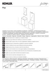 Kohler Pop Guide D'installation & D'utilisation