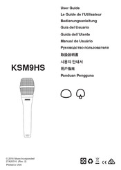 Shure KSM9HS Guide De L'utilisateur