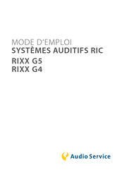 Audio Service RIXX G5 Mode D'emploi