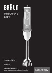 Braun MultiQuick 5 MQ 523 Baby Instructions