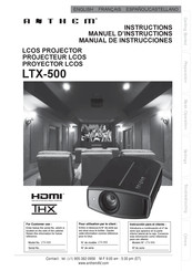 Anthem LTX-500 Manuel D'instructions