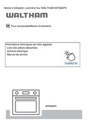 Waltham WTO64PX Notice D'utilisation